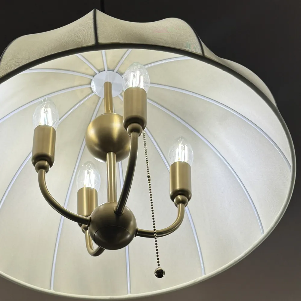 Elstead Lighting Crosby Ø45 taklampa Borstad guld