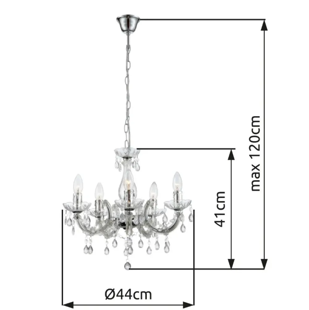 Globo Lighting Cuimbra Ø45 kristall Krom