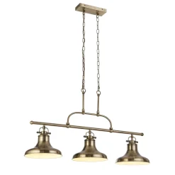 Outlet Searchlight Dallas 96cm taklampa Antikmässing