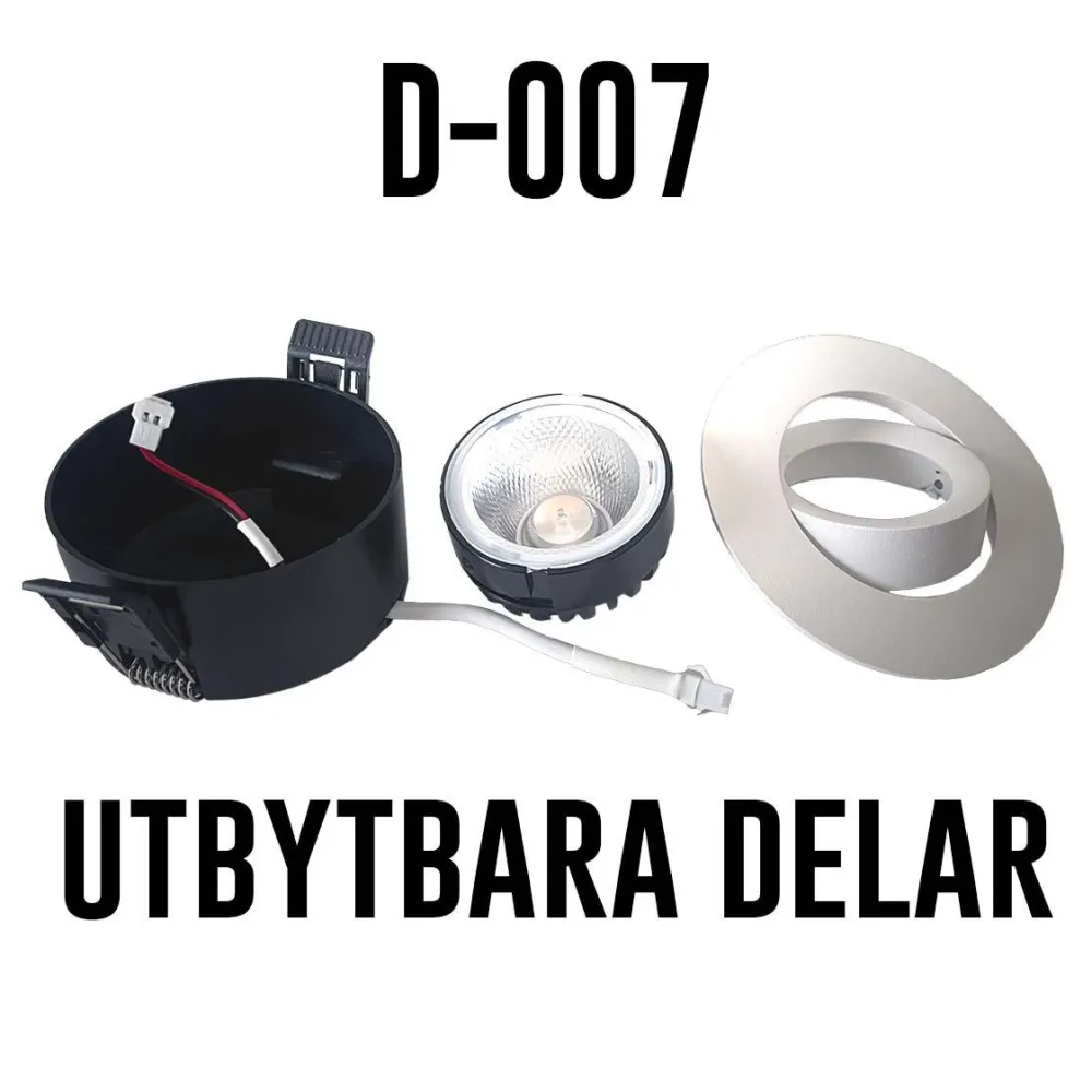 New Designlight D-007 Downlight 1800-3000K Vit