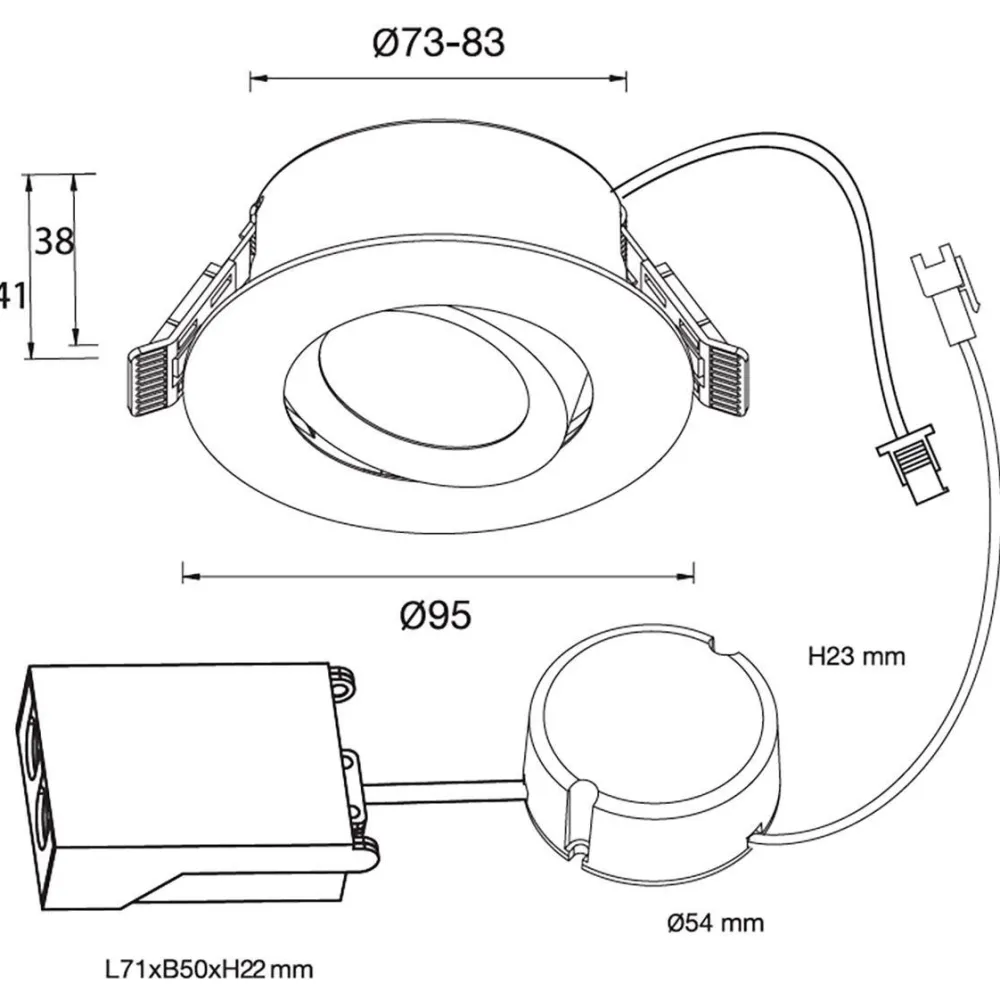 Outlet Designlight D-007 Downlight 2700K