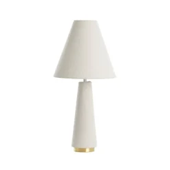 New Light & Living Devia 60cm bordslampa Krämvit