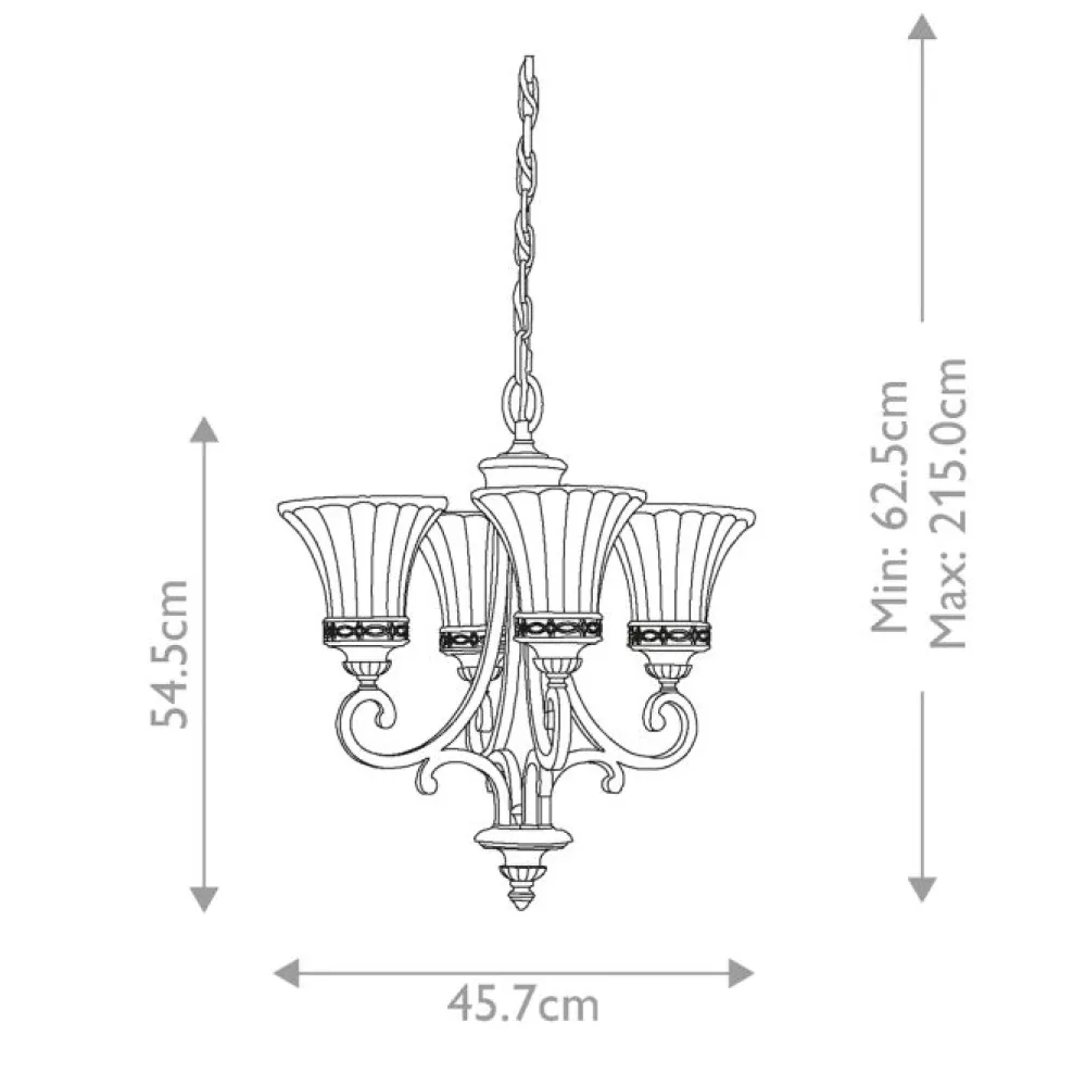 Clearance Elstead Lighting Drawing Room Ø45 taklampa Brons