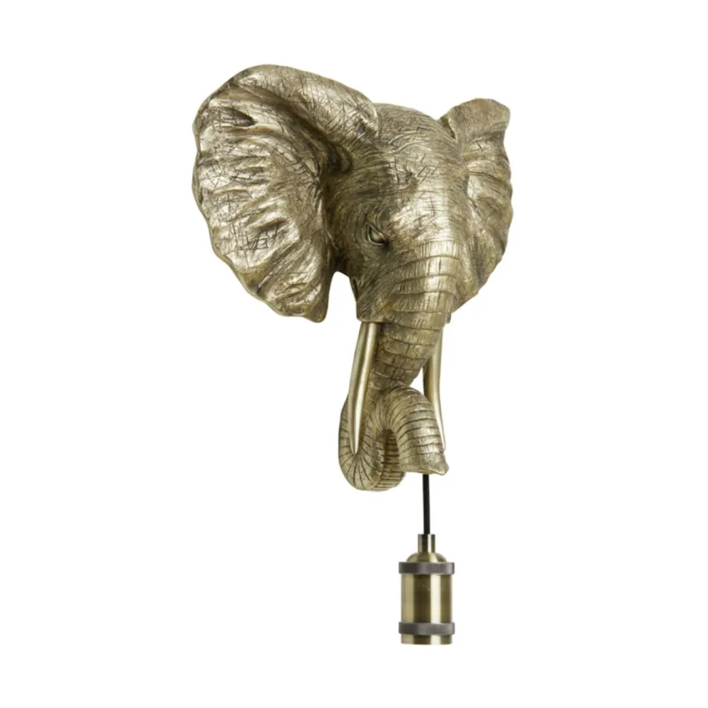 Hot Light & Living Elephant 36cm vägglampa