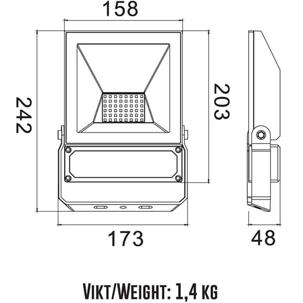 Designlight Elly Strålkastare 50W Svart