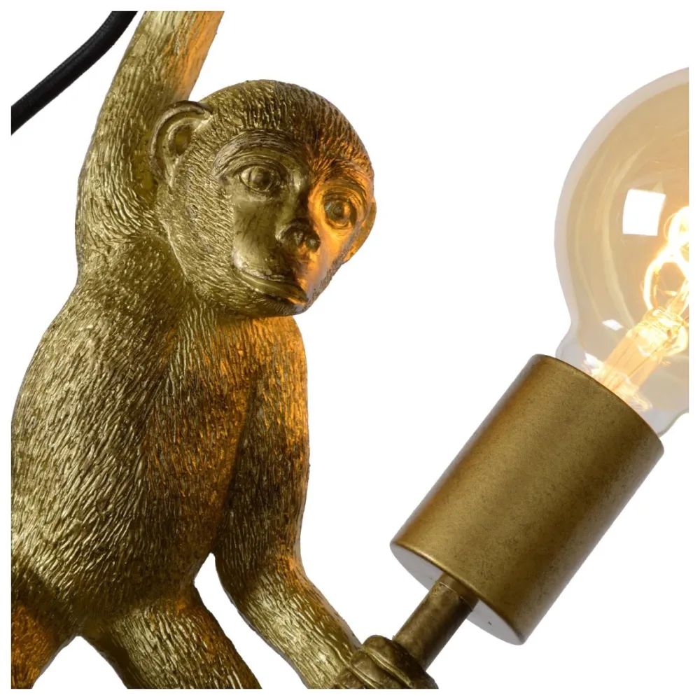 Outlet Lucide Extravaganza Chimp 48cm vägglampa Svart