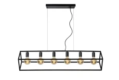 Outlet Lucide Fabian 120cm taklampa Svart