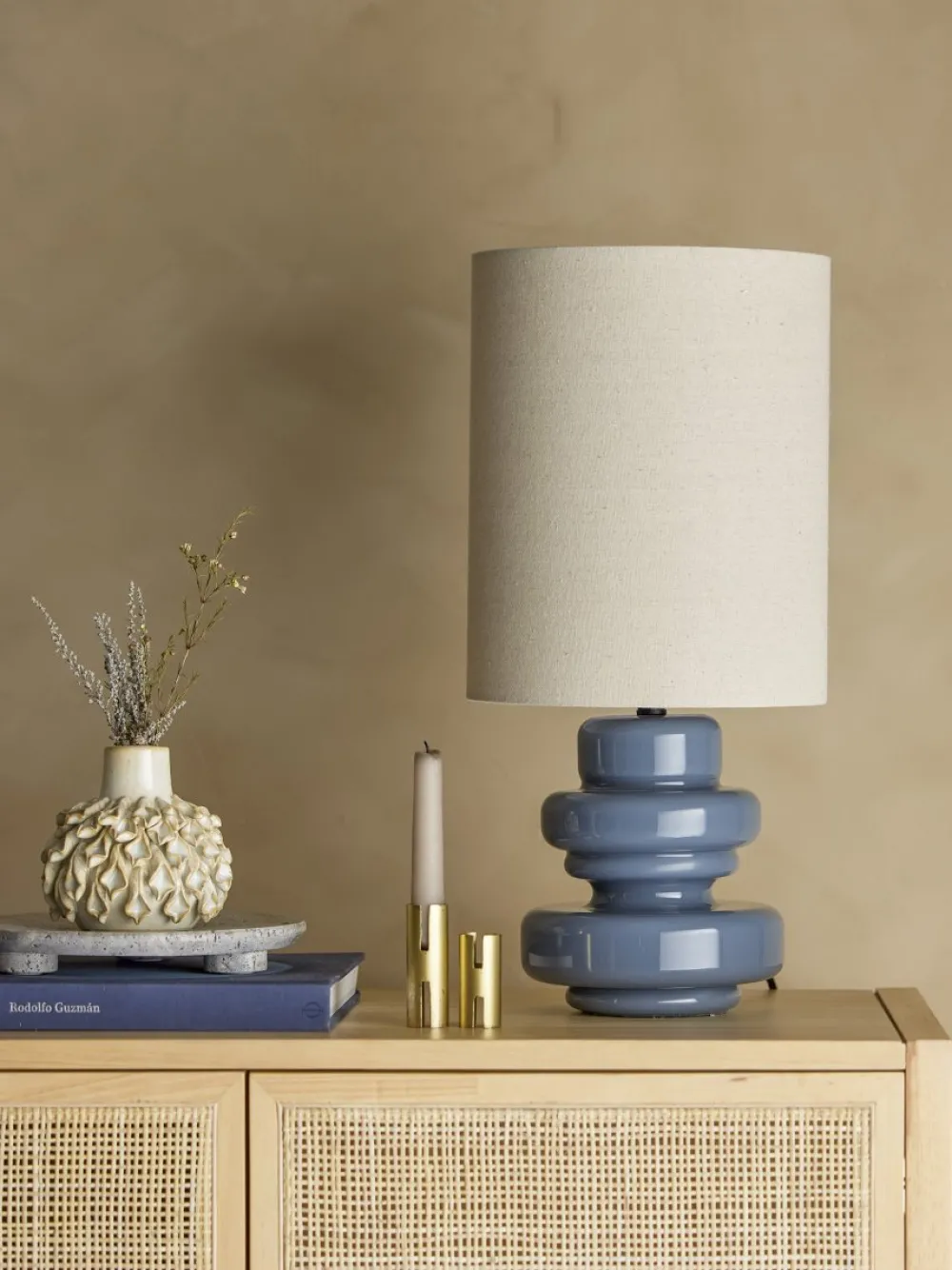 Clearance Bloomingville Fabiola 50cm bordslampa Blå
