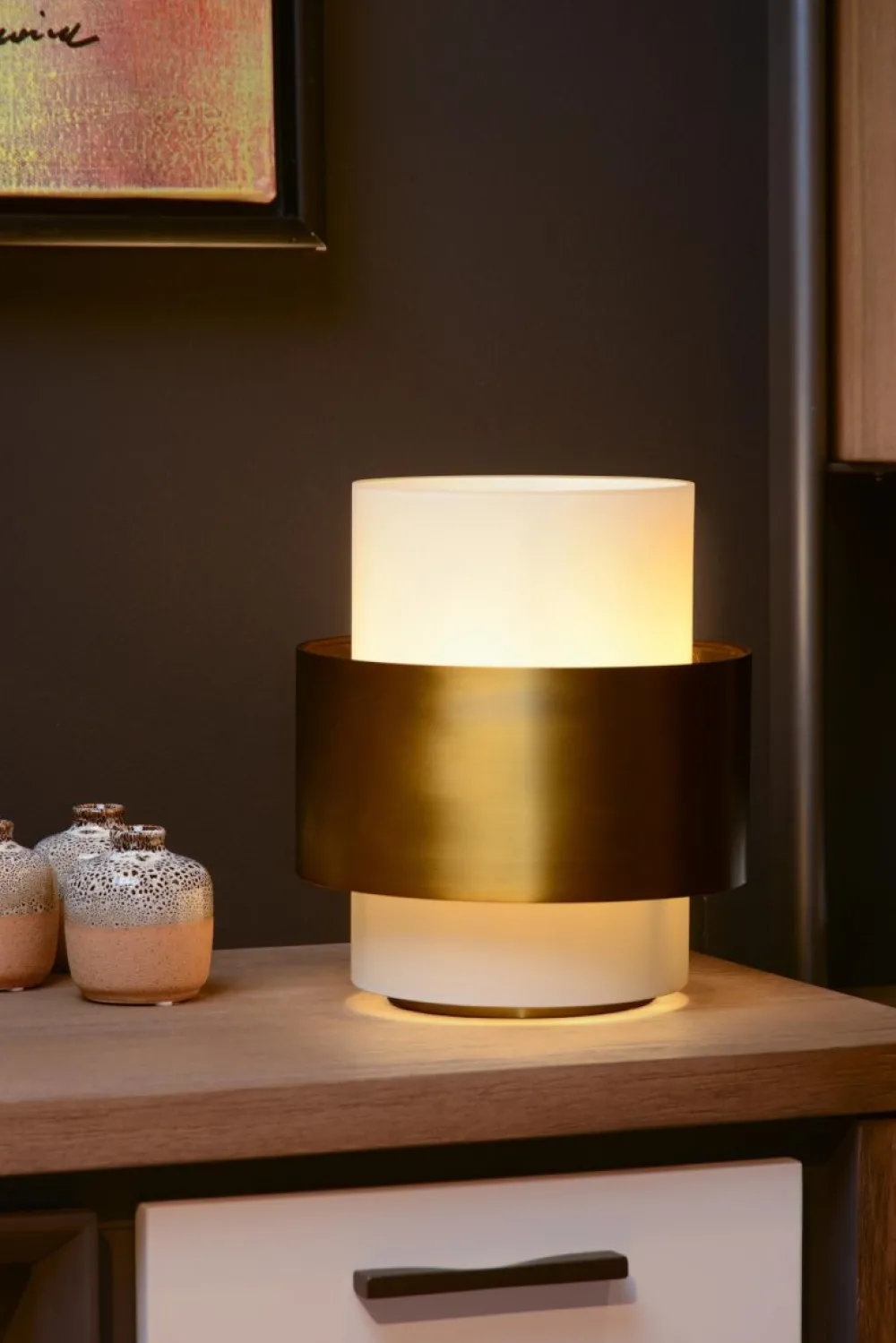 Best Lucide Firmin 24cm bordslampa Mattguld/mässing