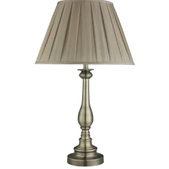 Best Searchlight Flemish 62cm bordslampa Antikmässing