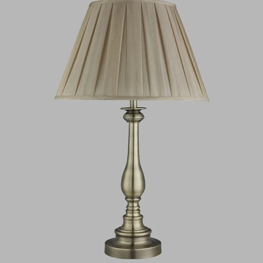 Best Searchlight Flemish 62cm bordslampa Antikmässing