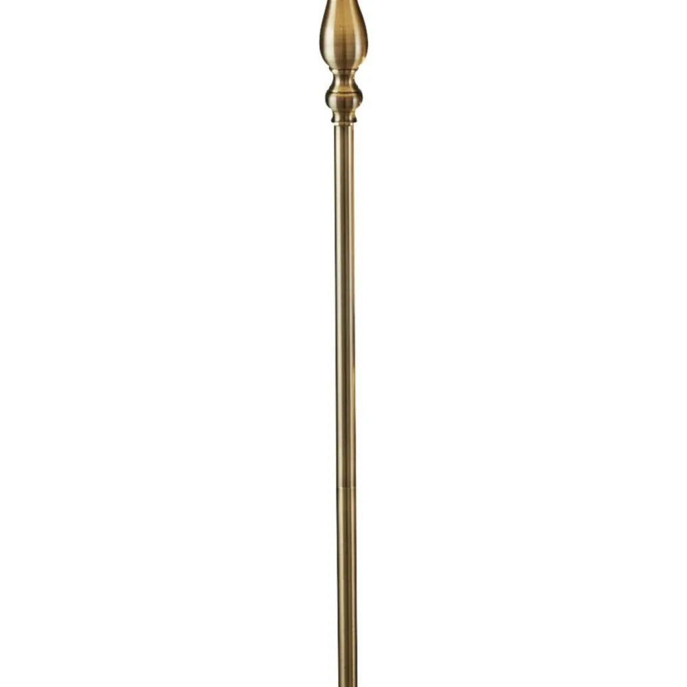 New Searchlight Flemish golvlampa Antikmässing