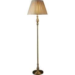 New Searchlight Flemish golvlampa Antikmässing
