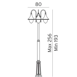 Online Norlys Florence 255cm stolpe Svart