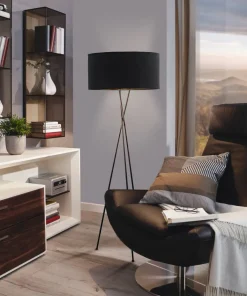 Outlet Eglo Fondachelli golvlampa Svart