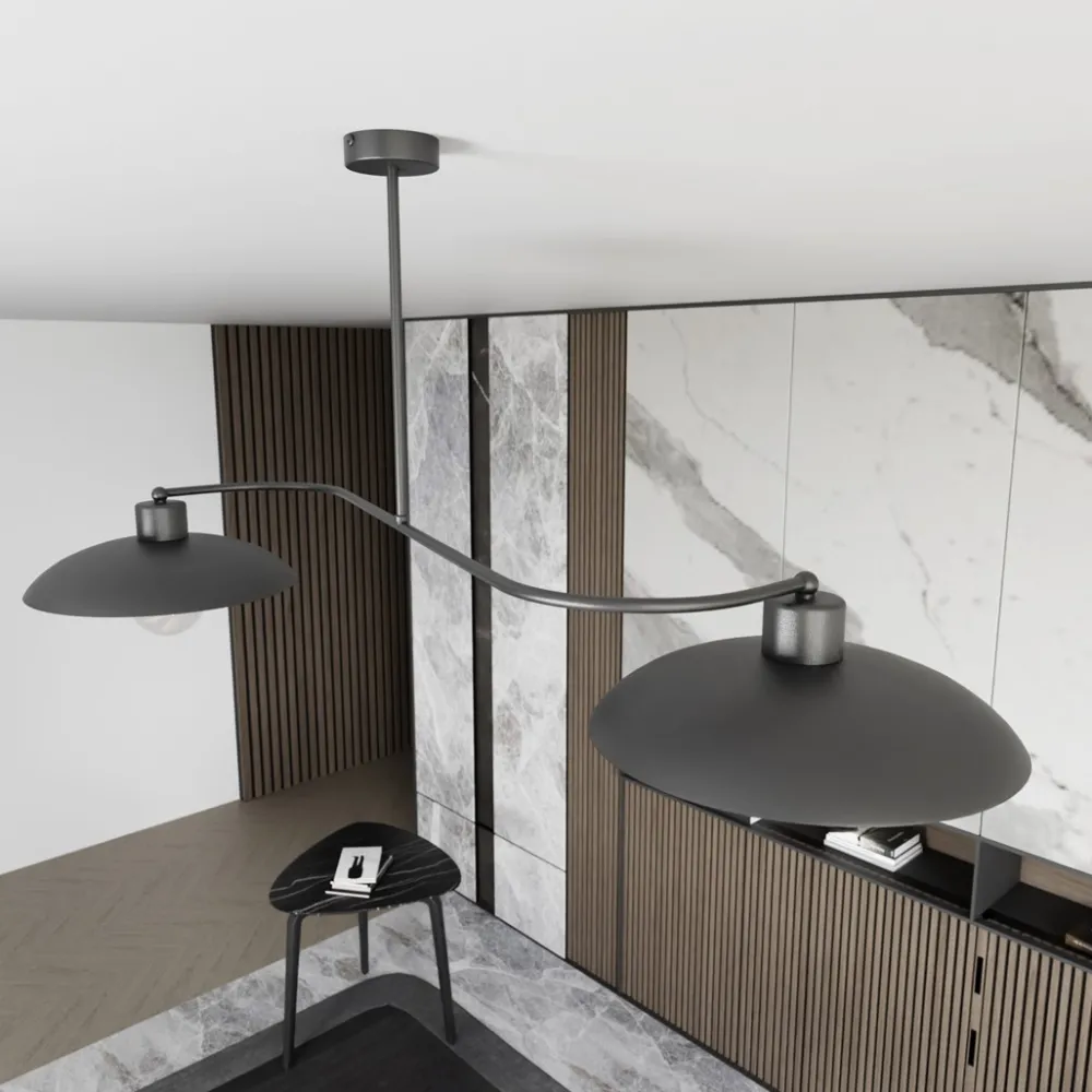 Outlet Emibig Lighting Foster 100cm plafond Svart