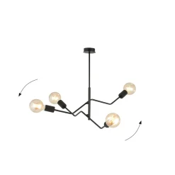 Discount Emibig Lighting Frix 66cm taklampa Svart