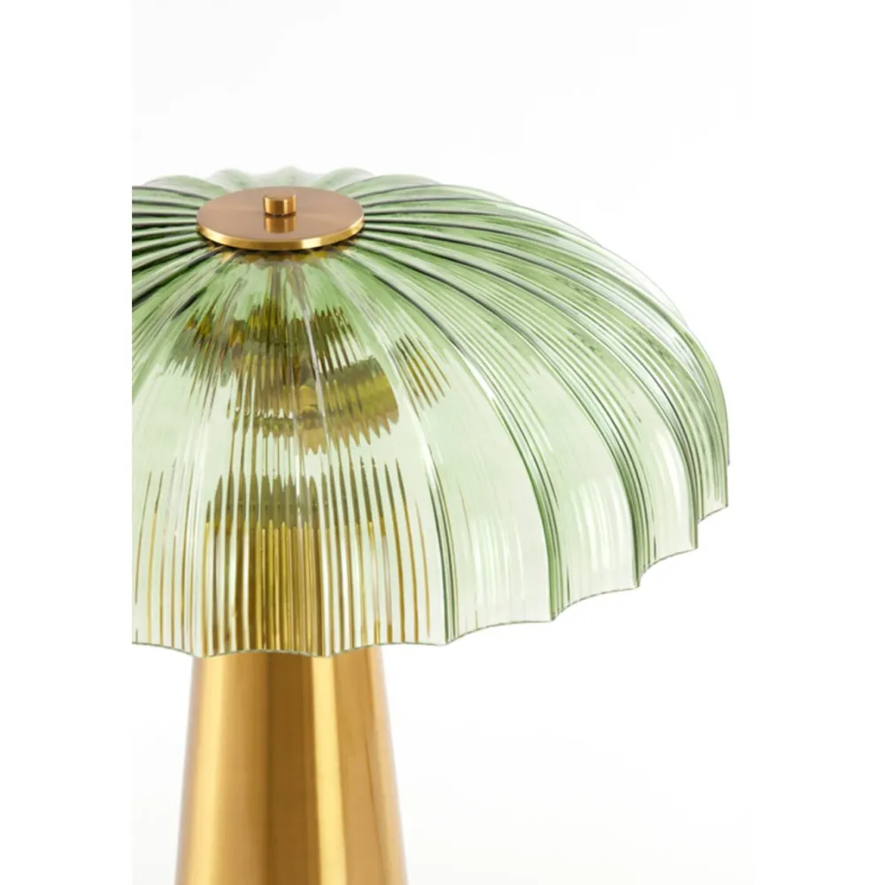 Light & Living Fungo 50cm bordslampa Guld