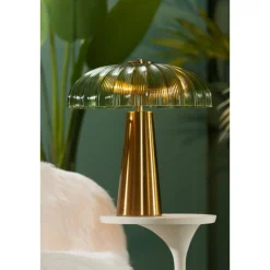 Light & Living Fungo 50cm bordslampa Guld
