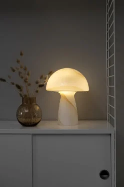 Hot Globen Lighting Fungo Swirl 30cm bordslampa Beige