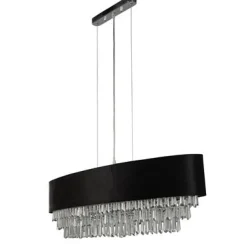 Outlet Searchlight Glamour 100cm taklampa Svart