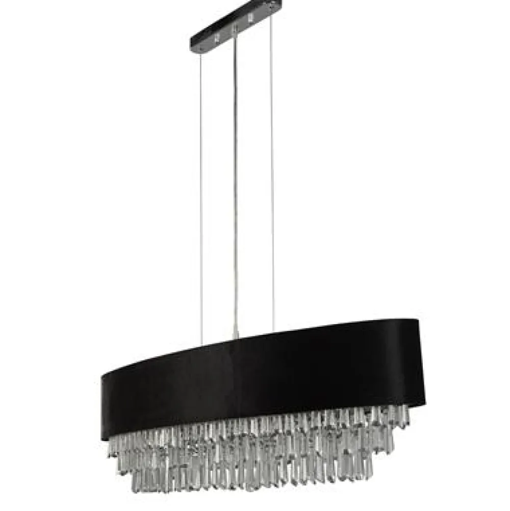 Outlet Searchlight Glamour 100cm taklampa Svart