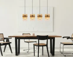 Outlet Globo Lighting Gorley 110cm taklampa Amber
