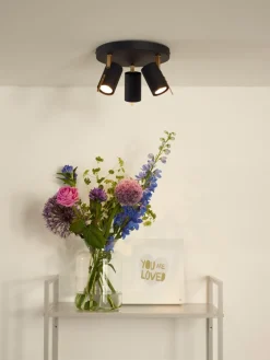 Hot Lucide Grony 3 spotlight Svart