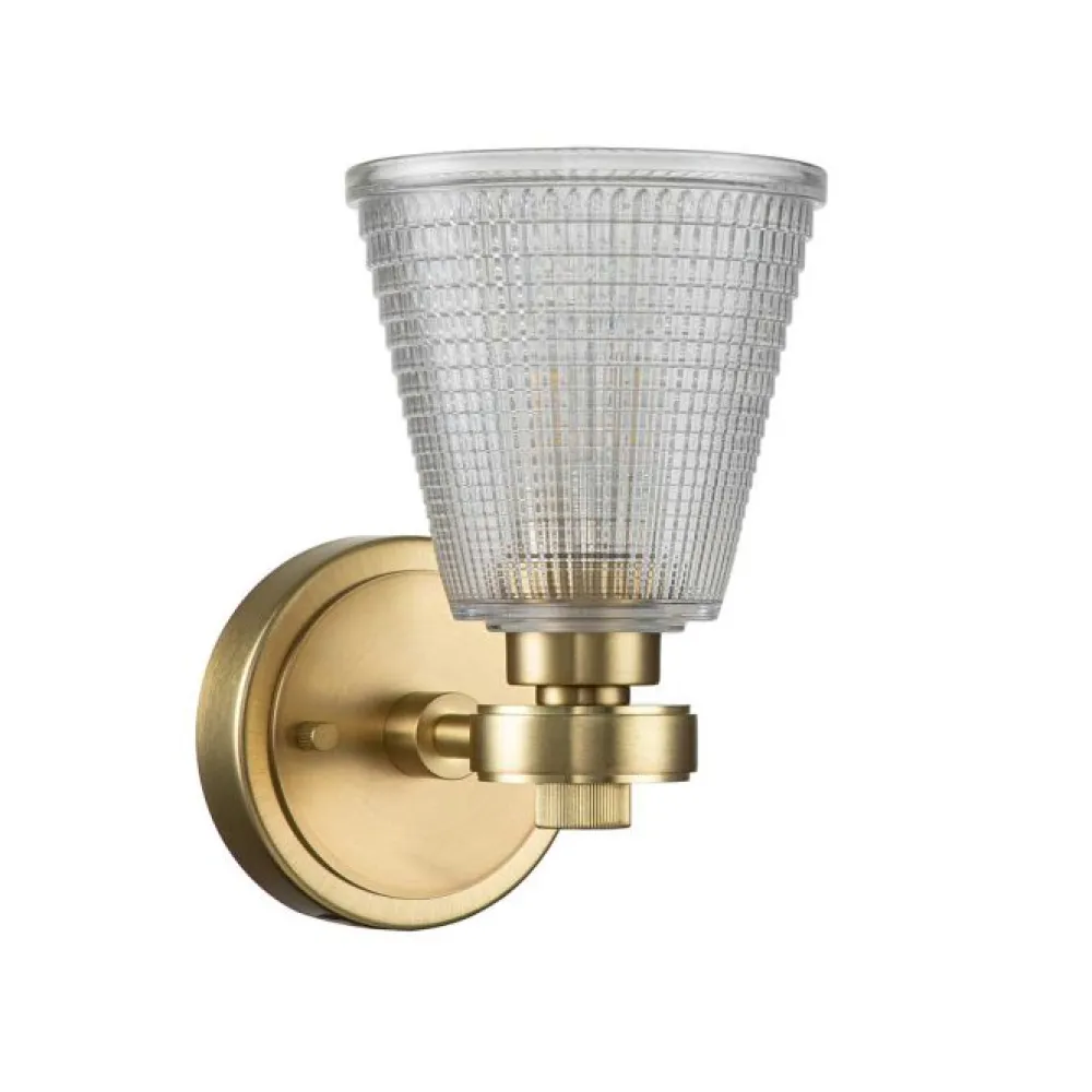 New Elstead Lighting Gunnislake 13cm badrumslampa Borstad mässing