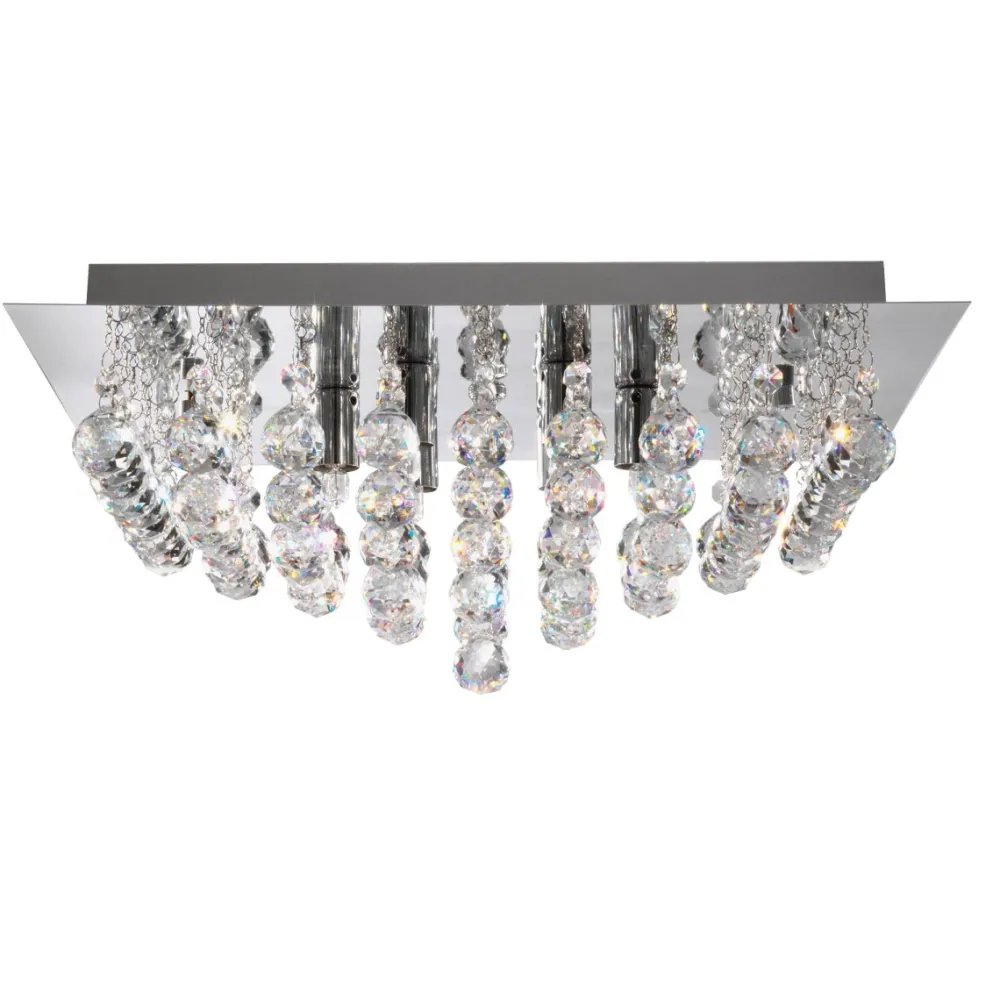New Searchlight Hanna 34cm kristall Krom