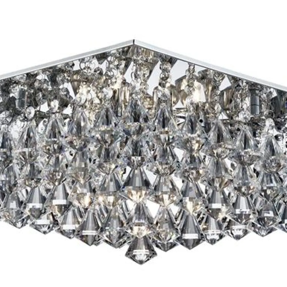 Clearance Searchlight Hanna 55cm kristall Krom