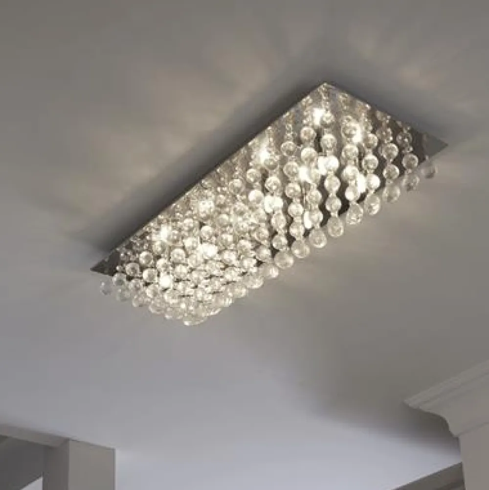 Hot Searchlight Hanna 83cm kristall Krom