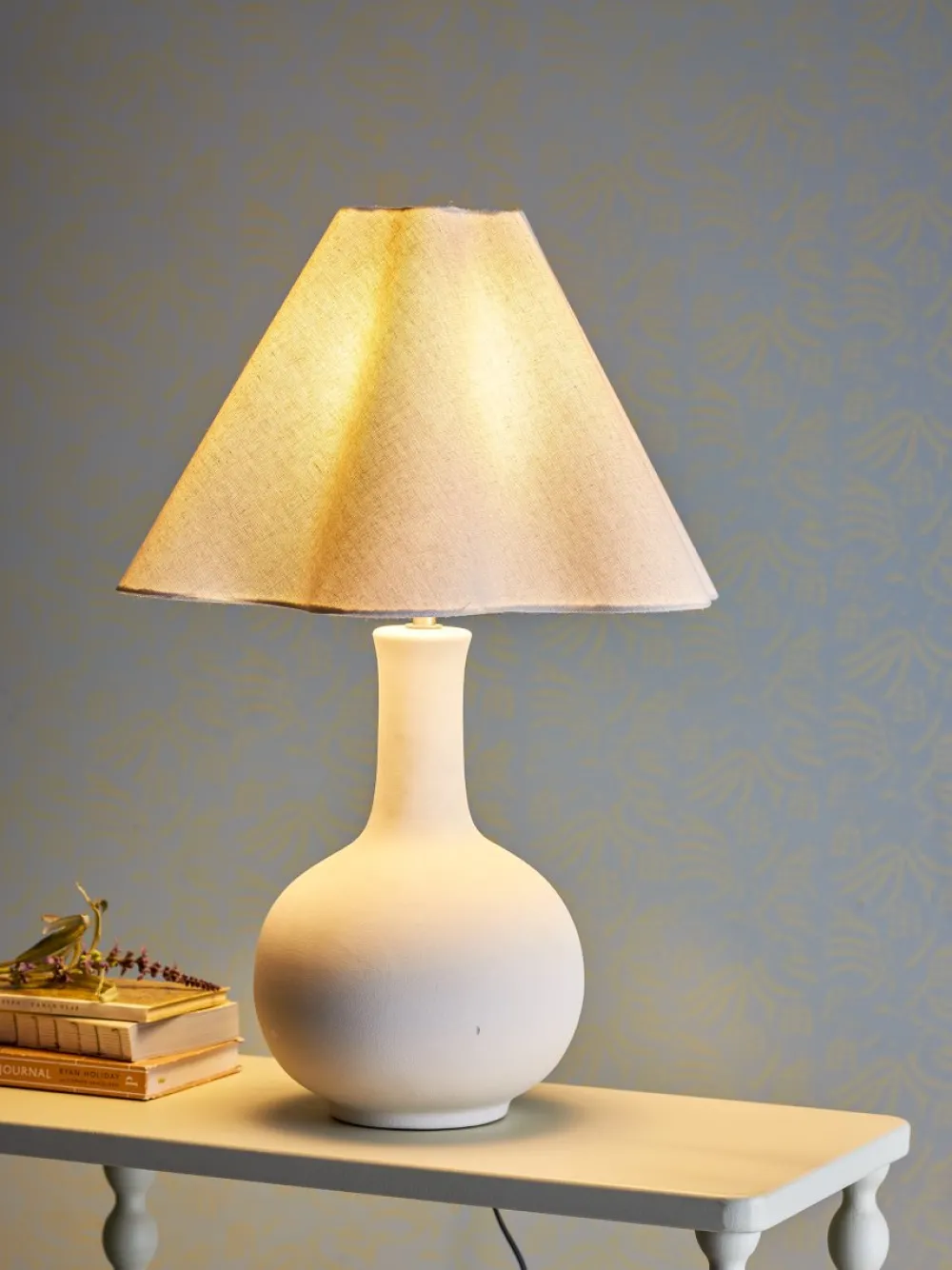 Bloomingville Heide 60cm bordslampa Naturvit