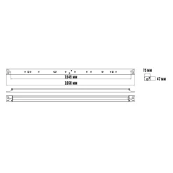 Outlet Designlight Henry Basic 4000K 165cm Vit