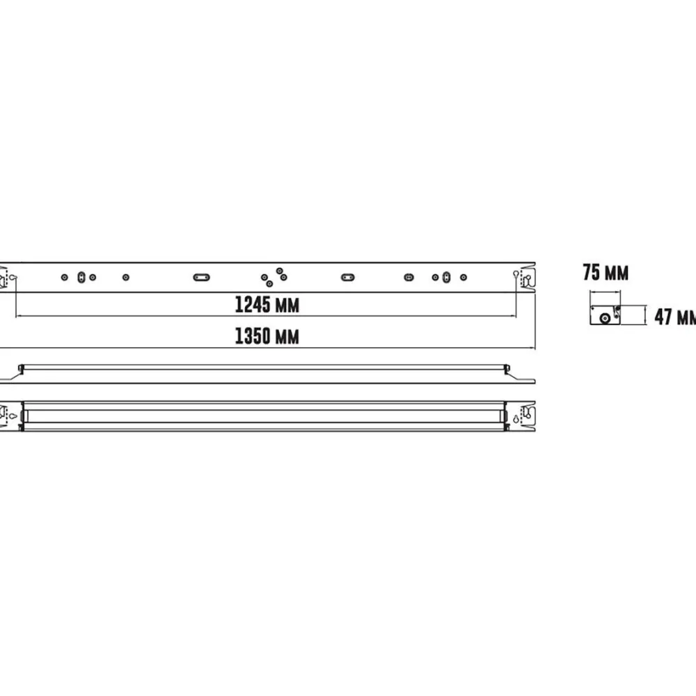Outlet Designlight Henry Basic 4000K 135cm Vit
