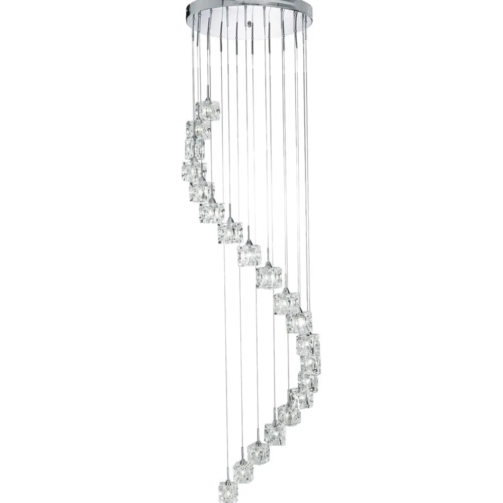 New Searchlight Ice Cube Ø45 taklampa Krom
