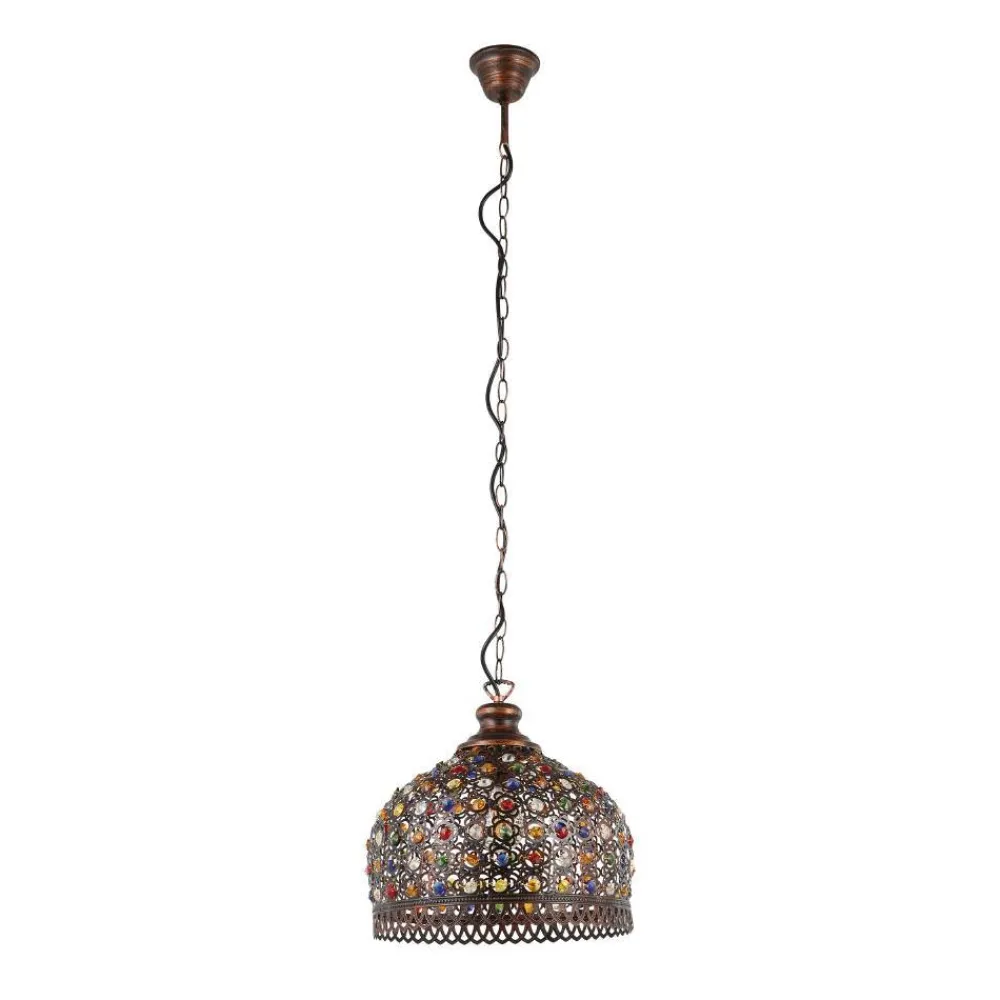 Outlet Eglo Jadida Ø33 taklampa Antikkoppar