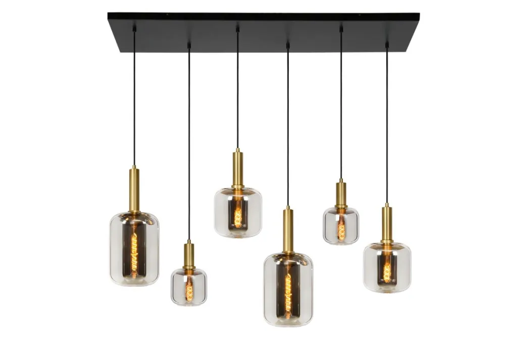 Lucide Joanet 132cm taklampa Rökfärgad