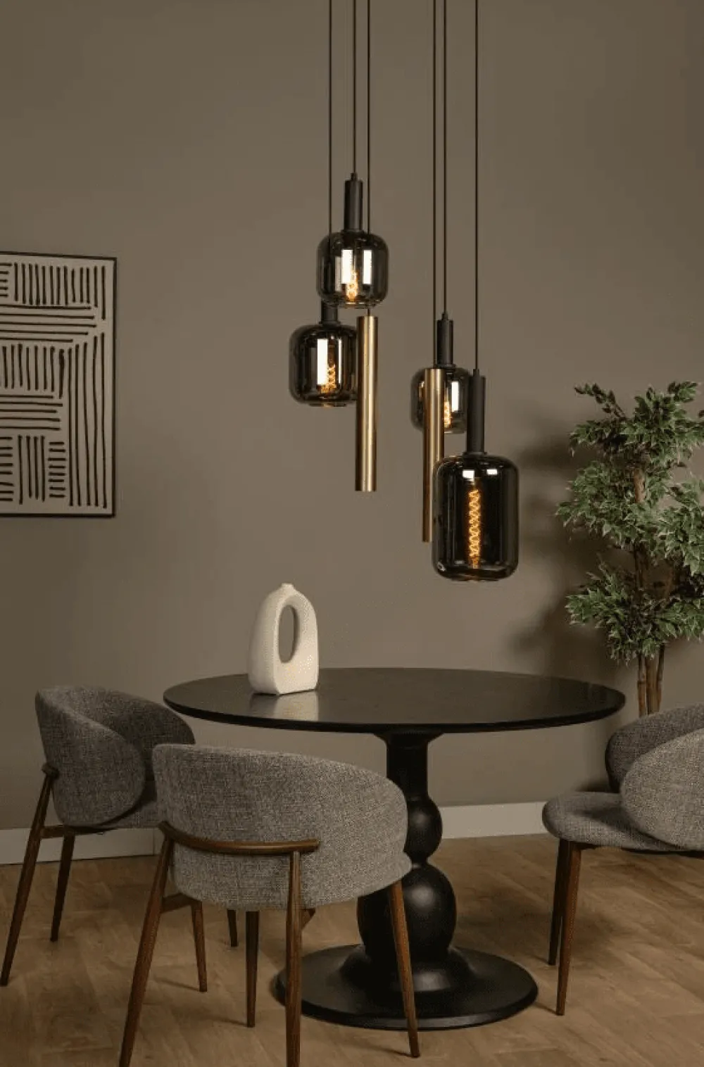 Discount Lucide Joanet mix Ø65 taklampa Svart