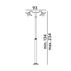 Clearance Norlys Karlstad 235cm stolpe