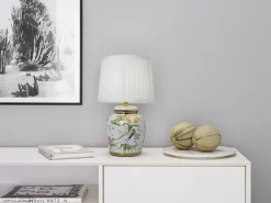 Hot Cottex Klassisk grön 44cm bordslampa Vit
