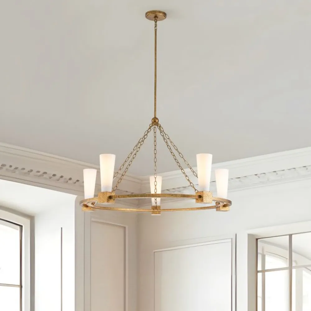 Hot Elstead Lighting Kristy Ø106 taklampa Guld