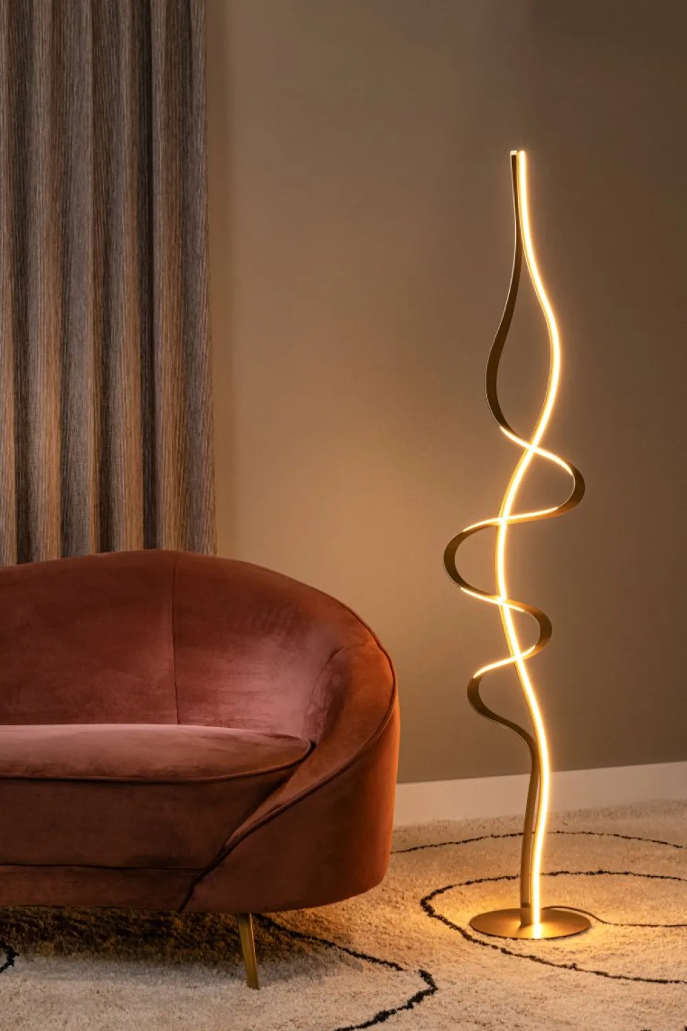 Discount Lucide Lambada golvlampa Guld