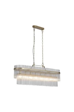 Clearance Searchlight Lara 98cm kristall Borstad guld