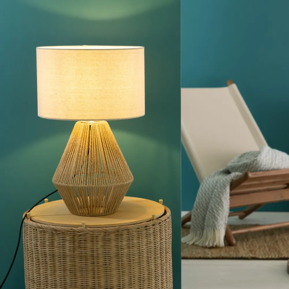 New Brilliant Laraine 52cm bordslampa Natur
