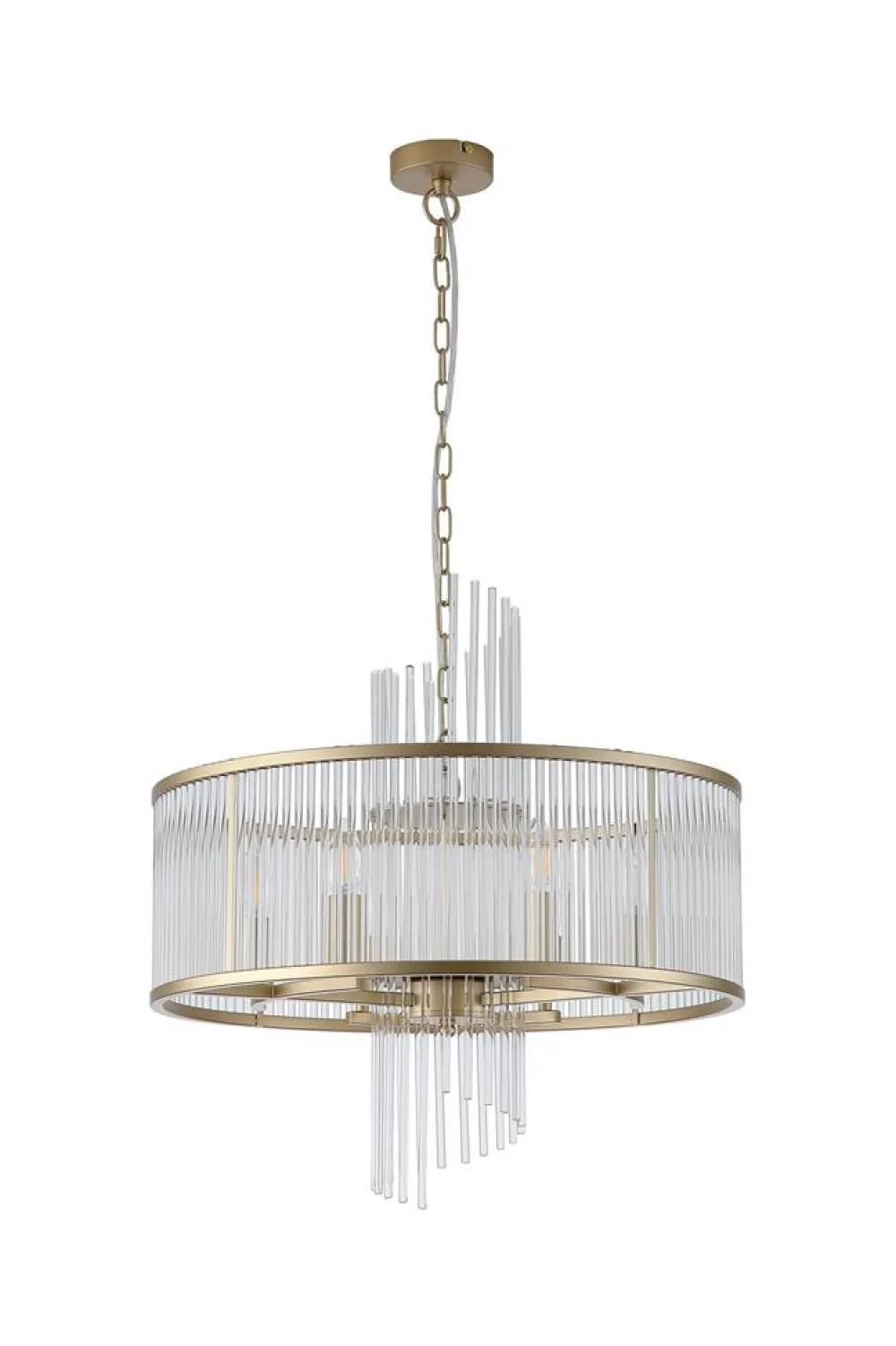 New Searchlight Lara Ø55 kristall Borstad guld