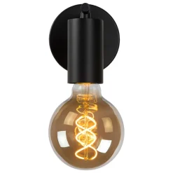 Hot Lucide Leanne 15cm vägglampa Svart