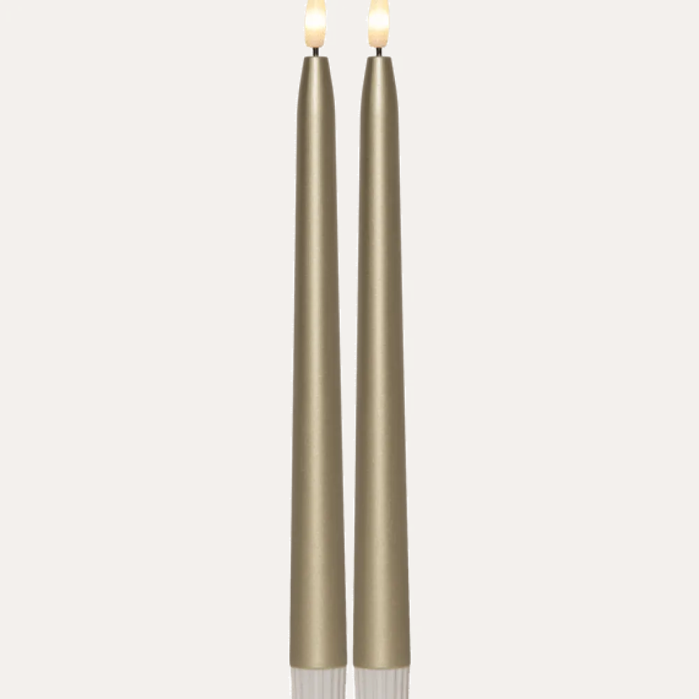 Best Star Trading LED Antikljus Flamme Metal 28cm