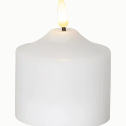 Outlet Star Trading LED Blockljus Flamme Vit