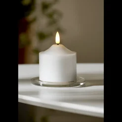 Outlet Star Trading LED Blockljus Flamme Vit